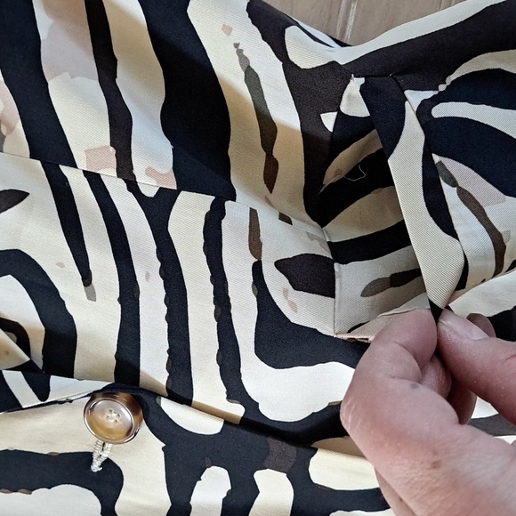 VENUS Zebra Print Lightweight Structured Tailored Pockets Longer Blazer Jacket - Picture 6 of 16